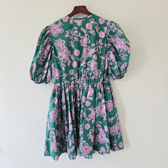 XiRENA Aurie 100% Cotton Puff Sleeve Mini Dress Pockets Size Medium New No Tag - Picture 8 of 16